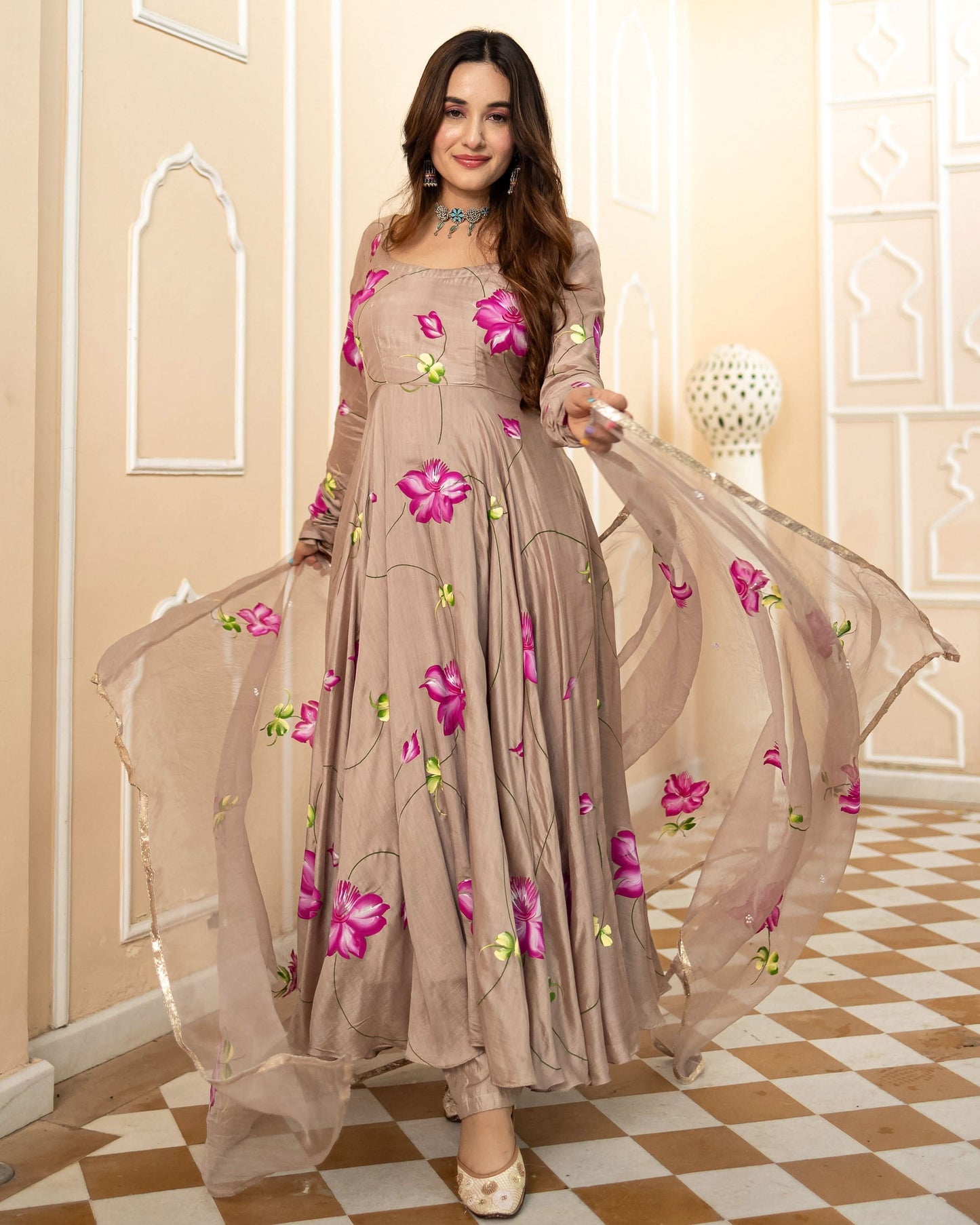 Women's Brindha Handpainted Suit Set