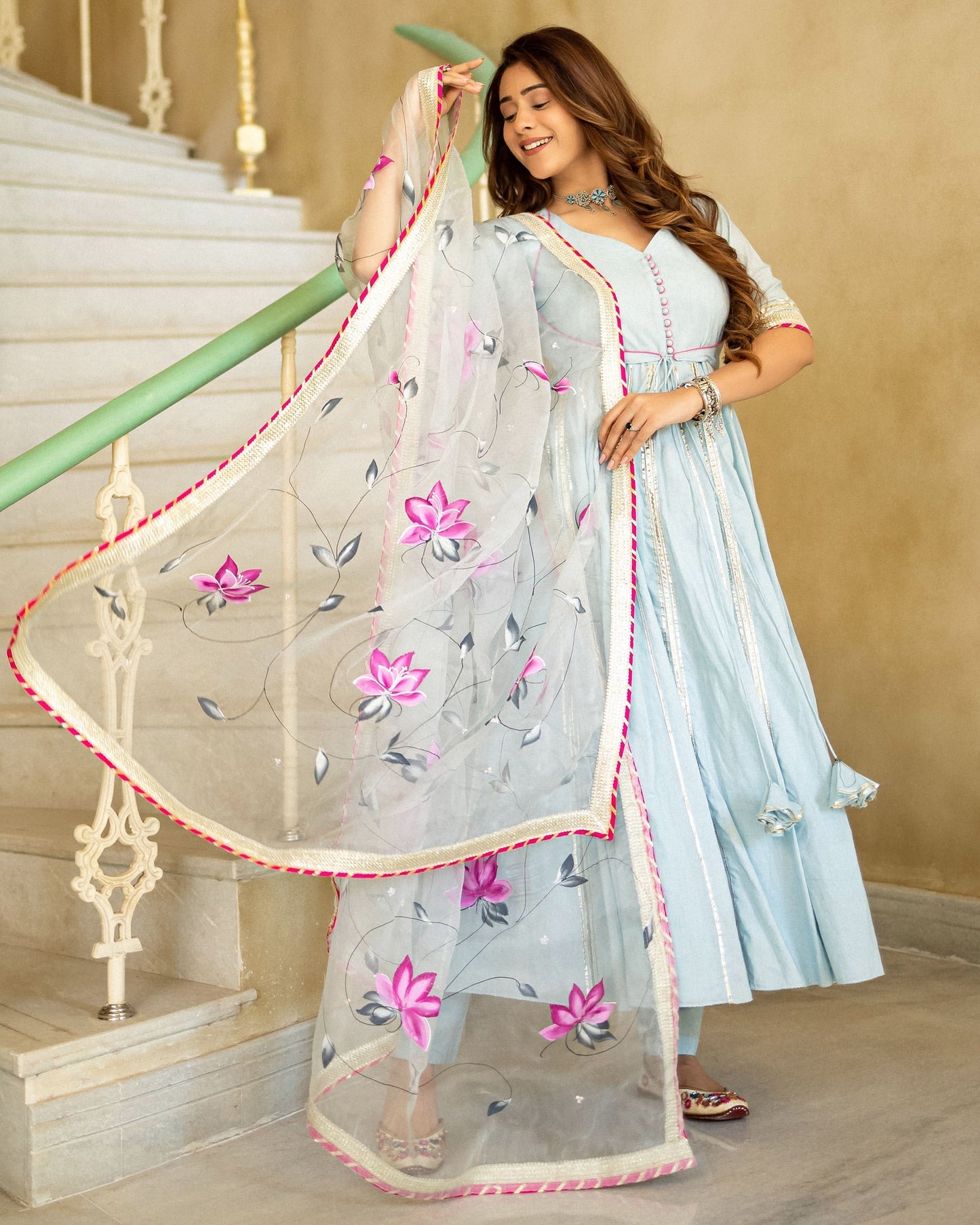 Women's Ragini Handpainted Suit Set