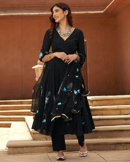 Women's Naazia Handpainted Cotton Suit Set