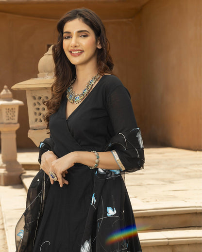 Women's Naazia Handpainted Cotton Suit Set