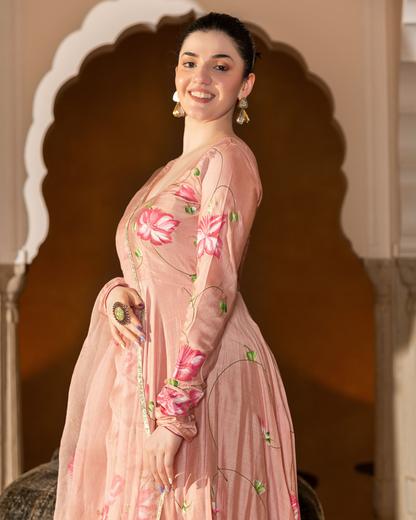 Women's Eshal Handpainted Cotton Silk Suit Set