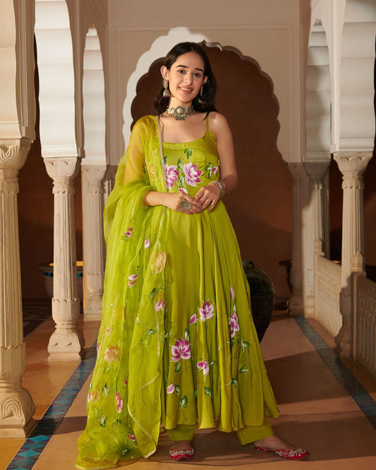 Women's Sanna Handpainted Satin Suit Set