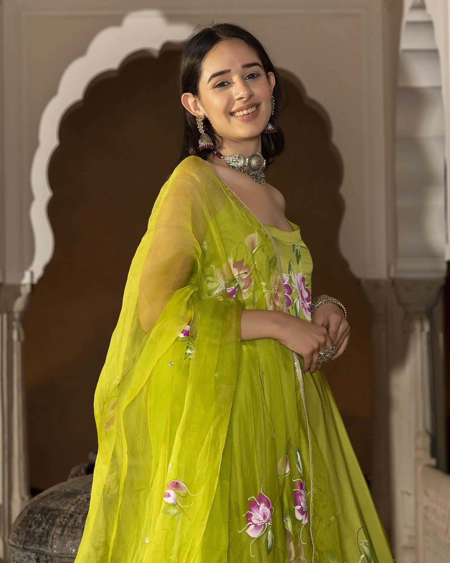 Women's Sanna Handpainted Satin Suit Set
