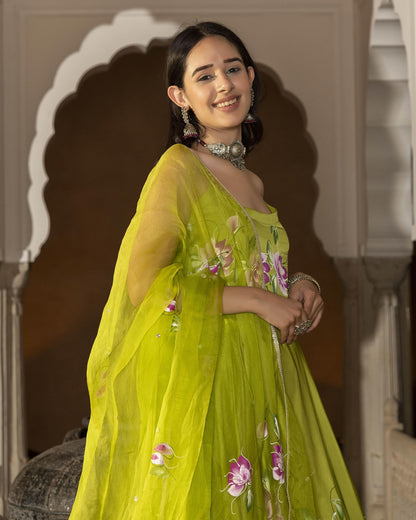Women's Sanna Handpainted Satin Suit Set
