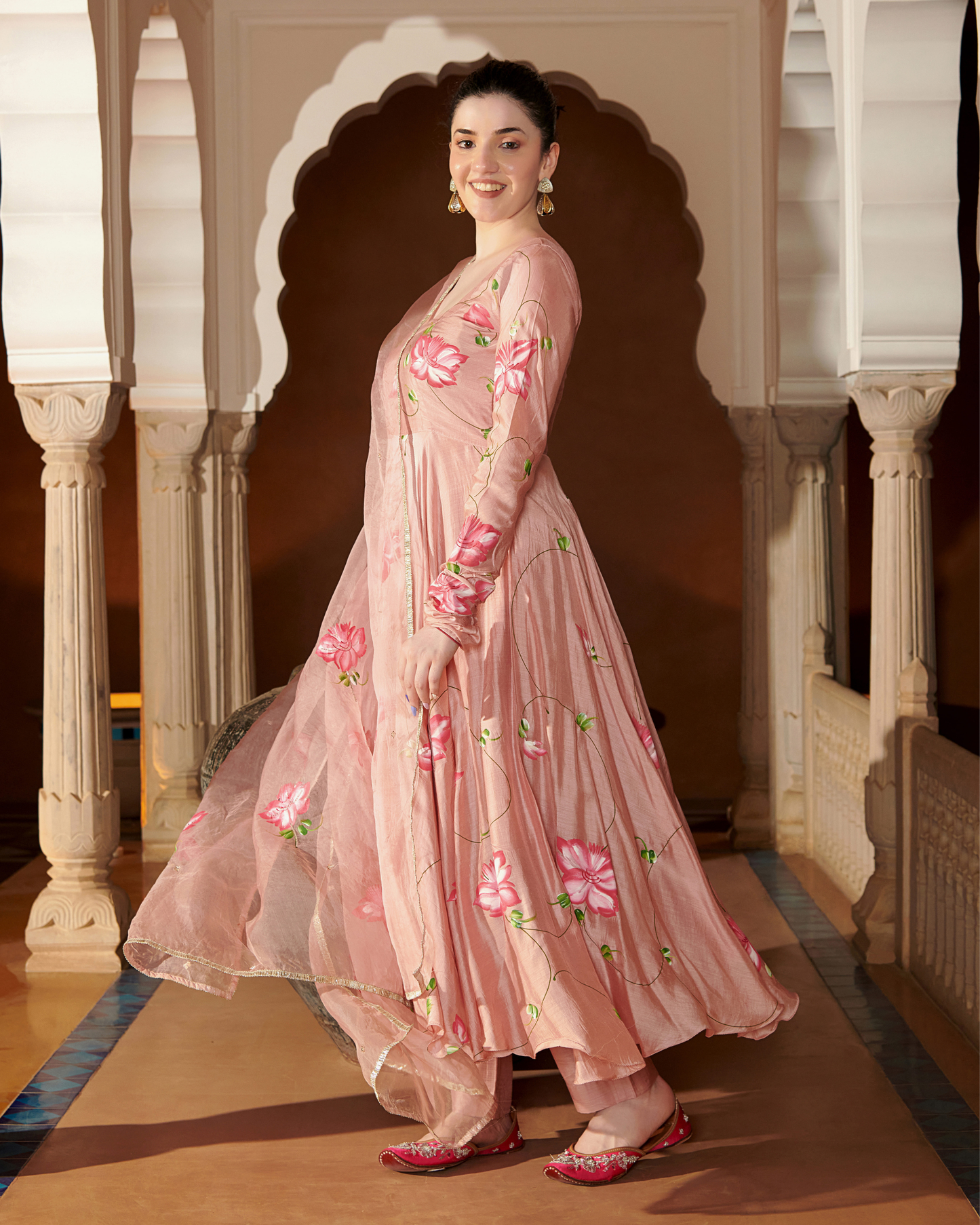 Women's Eshal Handpainted Cotton Silk Suit Set