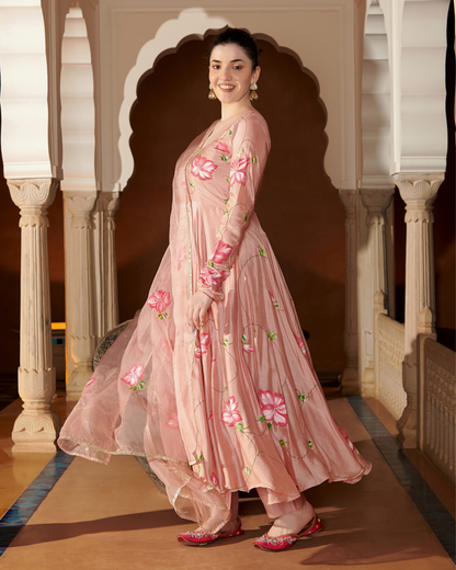 Women's Eshal Handpainted Cotton Silk Suit Set