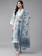 Women's White Leheriya And Cotton Lining Straight Kurta