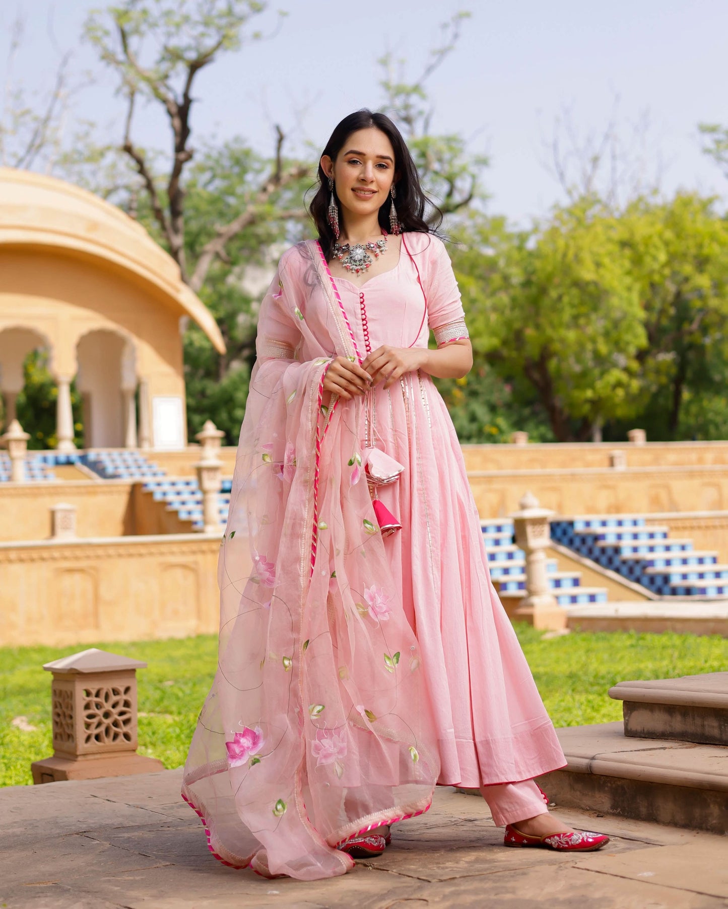 Women's Aaboli Handpainted Cotton Suit Set