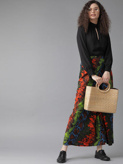 Women's Multicolor Flared Palazzo