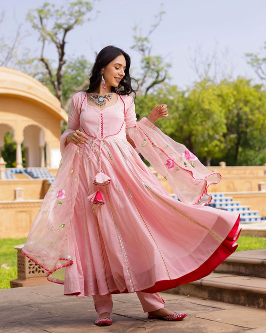 Women's Aaboli Handpainted Cotton Suit Set