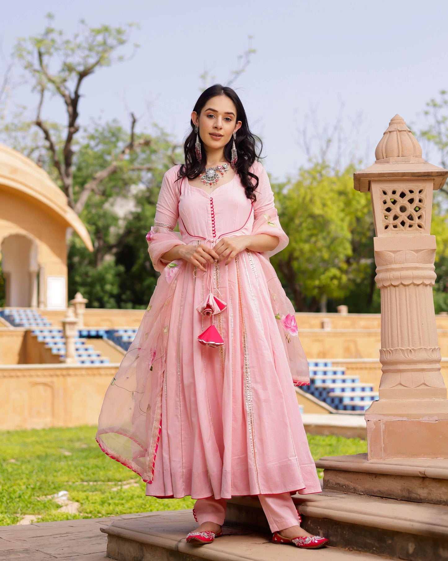 Women's Aaboli Handpainted Cotton Suit Set