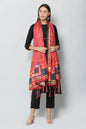 Women's Red Color Art Silk Digital Printed Dupatta
