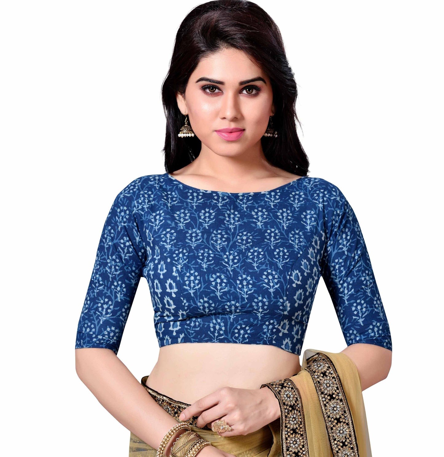 Women's Indigo Blue Blouse by Shringaa