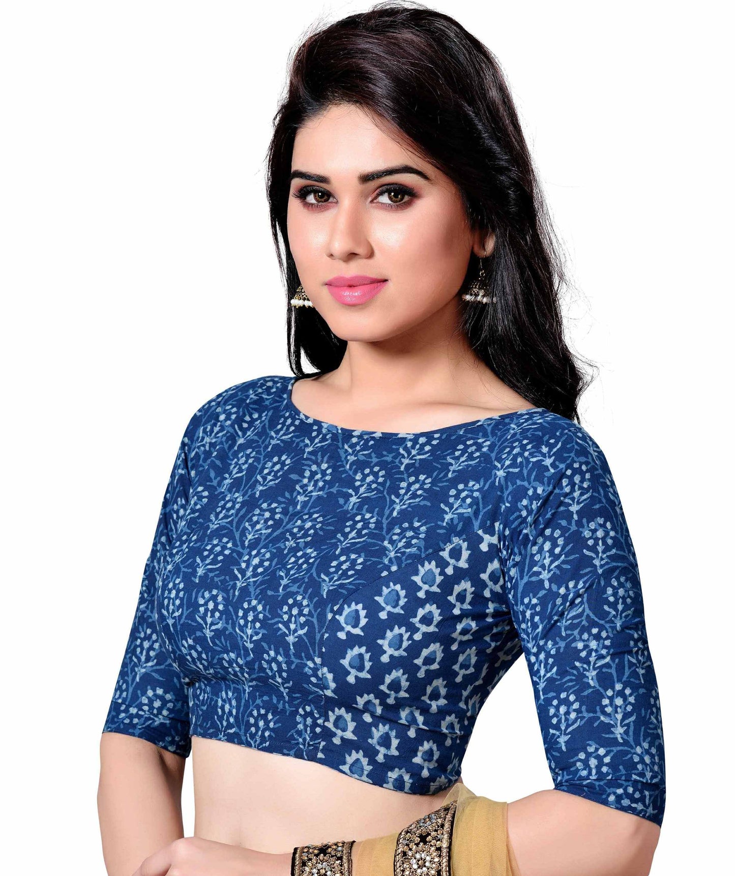 Women's Indigo Blue Blouse by Shringaa