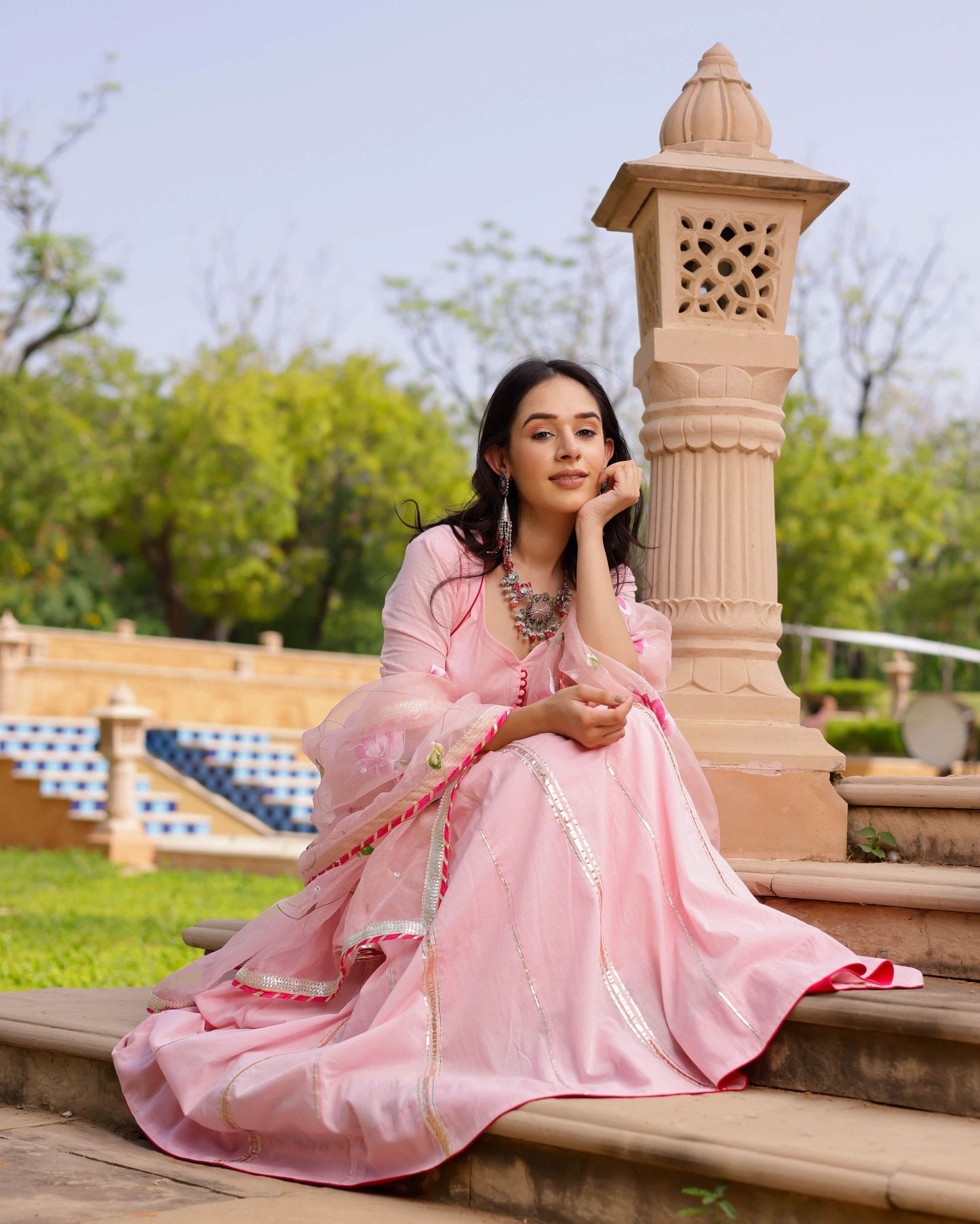 Women's Aaboli Handpainted Cotton Suit Set