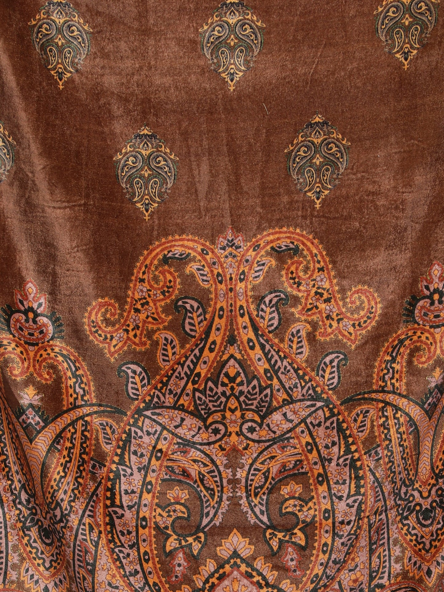 Women's Multicolored Polyster Velvet  Digital Printed Dupatta