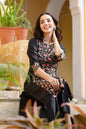 Women's Black & Pink Printed Kurta Set