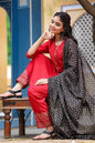 Women's Maroon & Black Solid Kurta Set