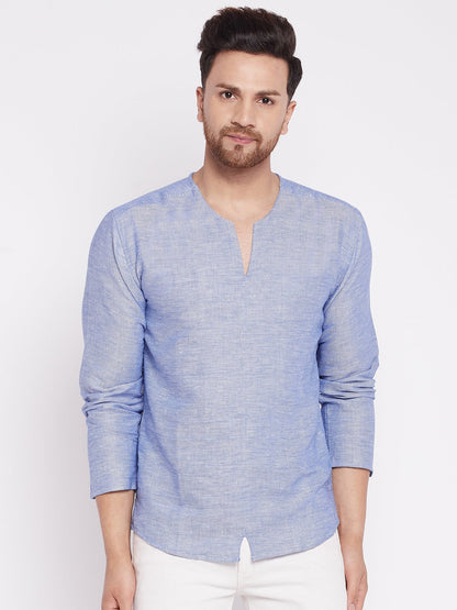 Men's Kurta with Slit Necklin