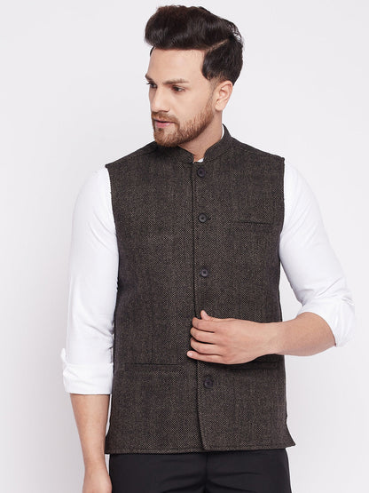 Men's Nehru Jacket With Welt Pocket