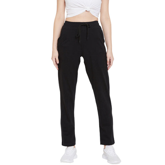 Women's Black Cotton Track Pan