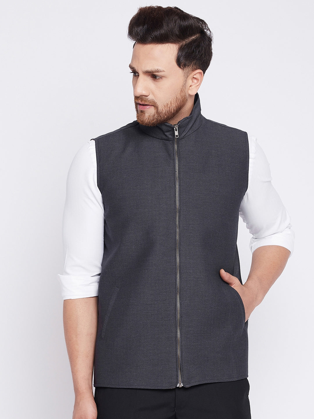 Men's Nehru Jacket With Welt Pocket