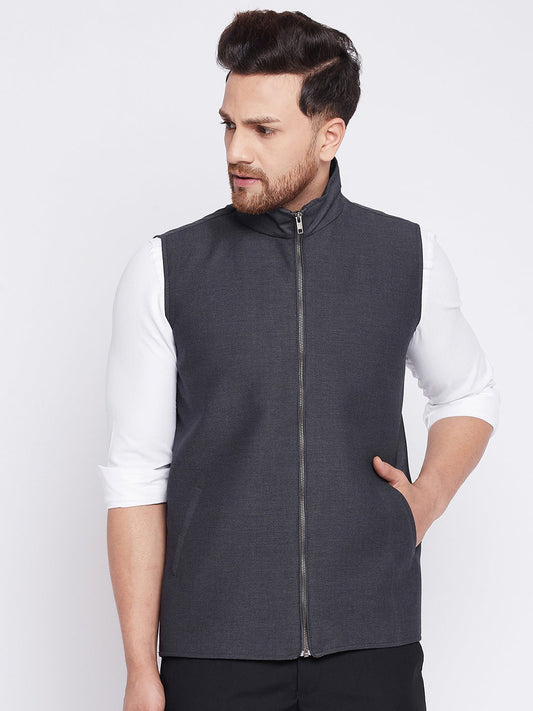Men's Nehru Jacket With Welt Pocket