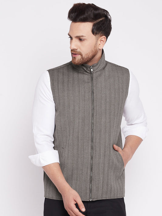 Men's Nehru Jacket With Welt Pocket