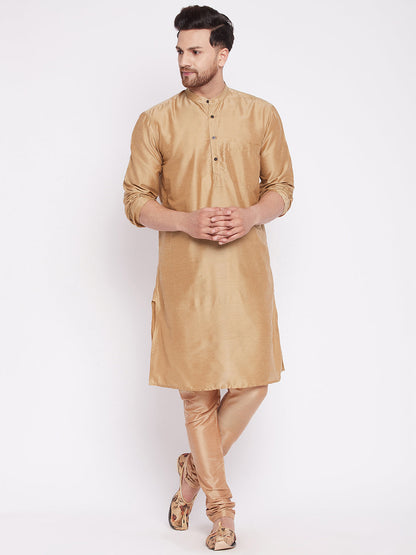 Men's Long Kurta with Band Colla