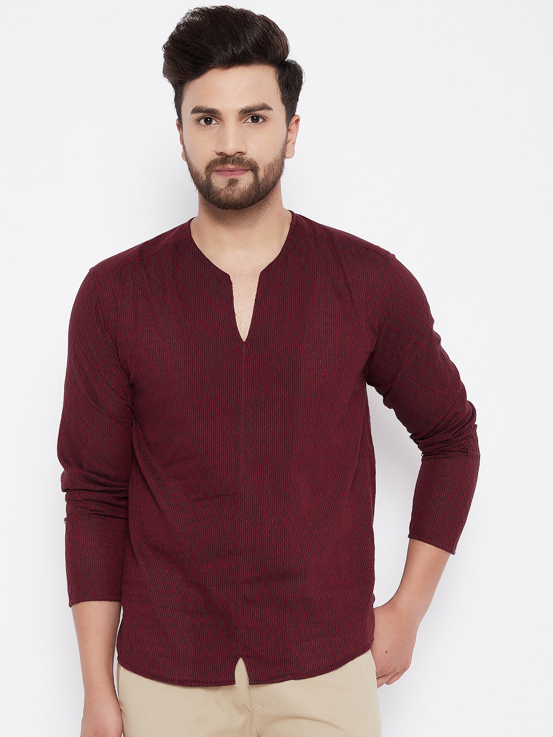 Men's Solid Cotton Kurta