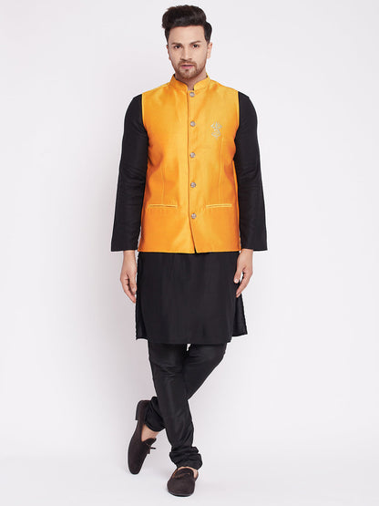Men's Nehru Jacket With Embroided Insignia Of Lord Shi