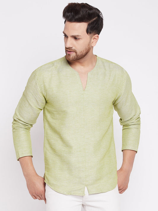 Men's Kurta with Slit Necklin