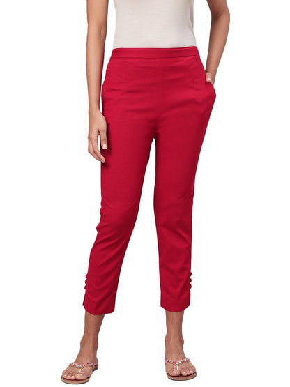 Women's Solid Na Rayon Flex Na Trouser