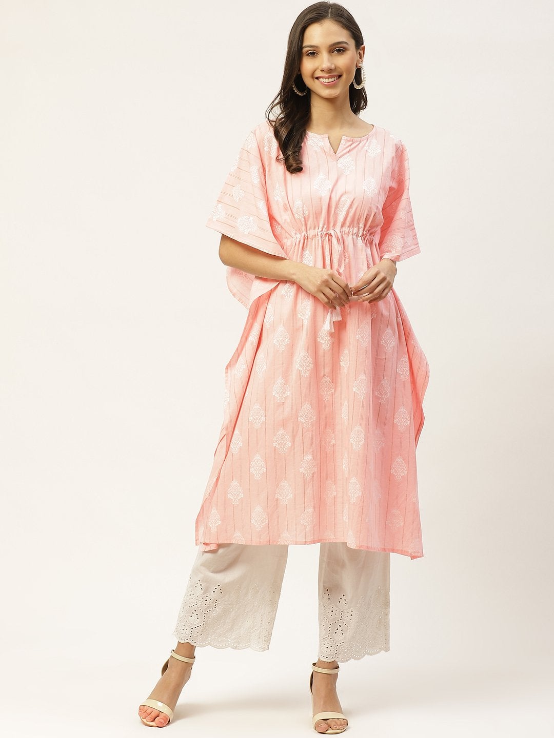 Women's Cotton Pink Kaftan