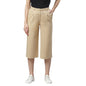 Women's Off White Cotton Solid Casual Trouser