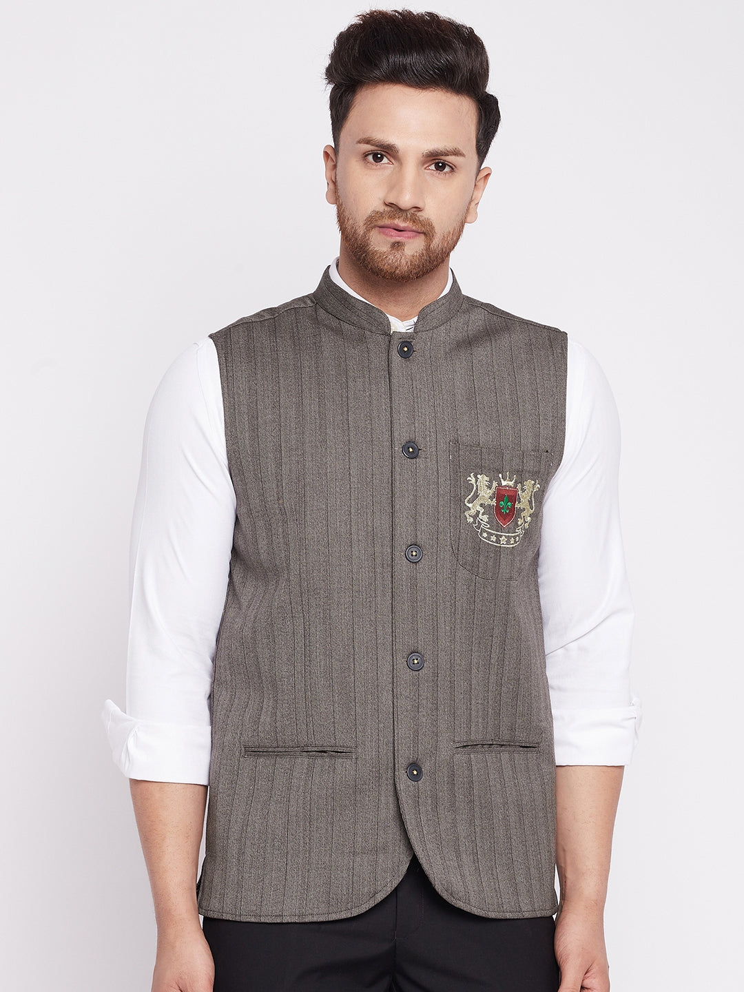 Men's Nehru Jacket With Welt Pocket