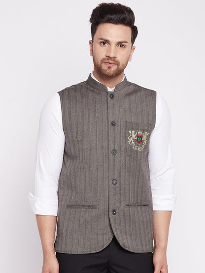 Men's Nehru Jacket With Welt Pocket