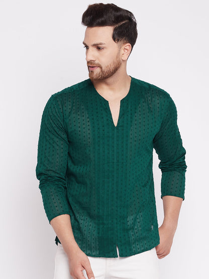 Men's Kurta with Slit Necklin