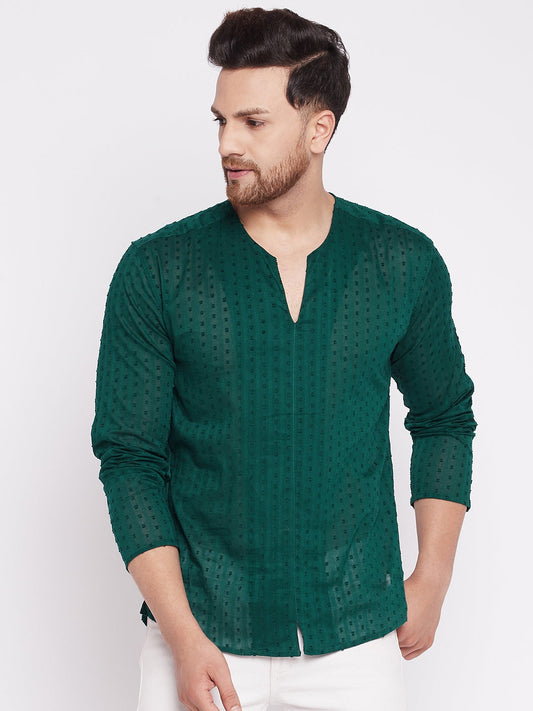 Men's Kurta with Slit Necklin
