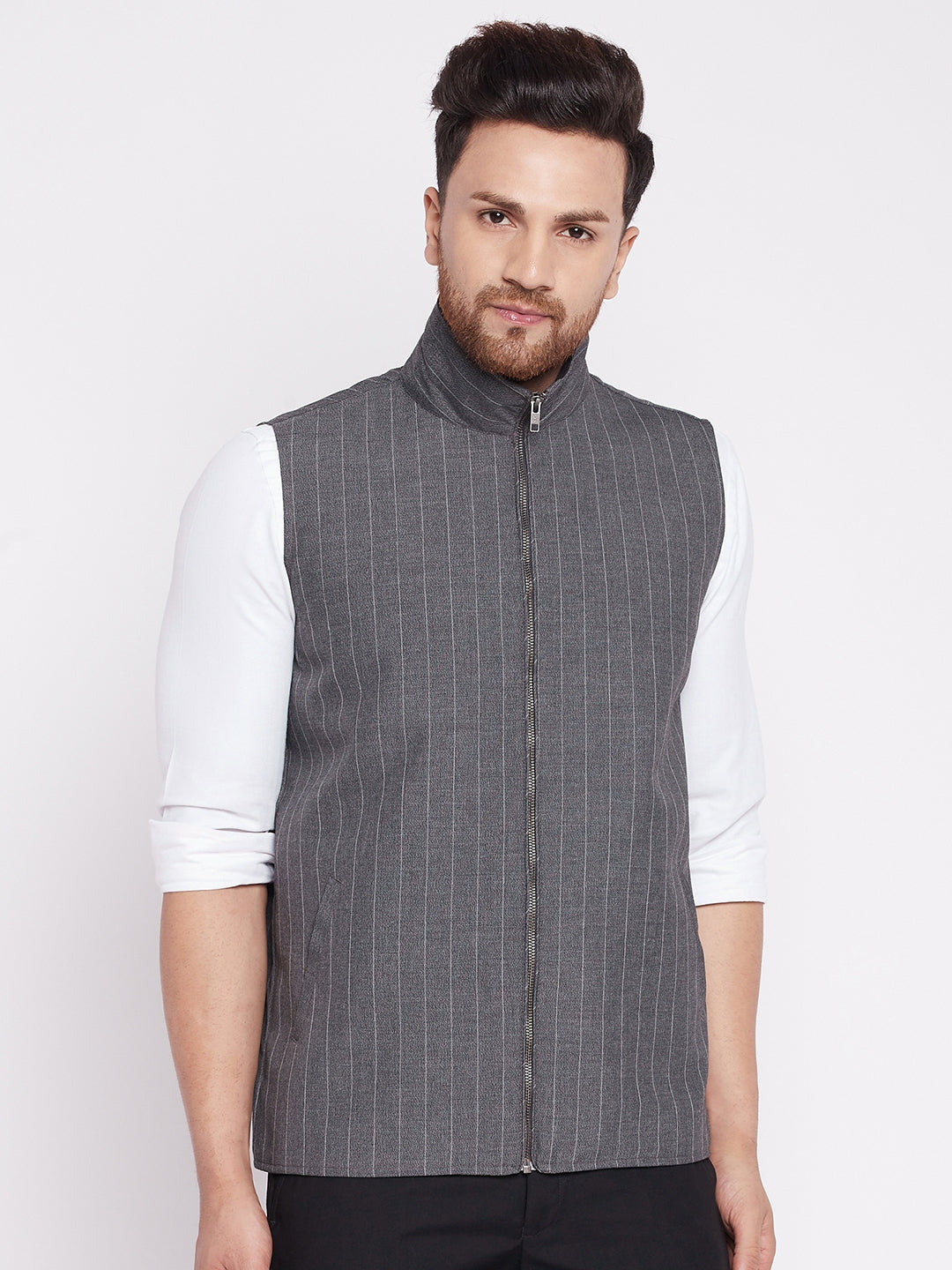 Men's Nehru Jacket With Welt Pocket