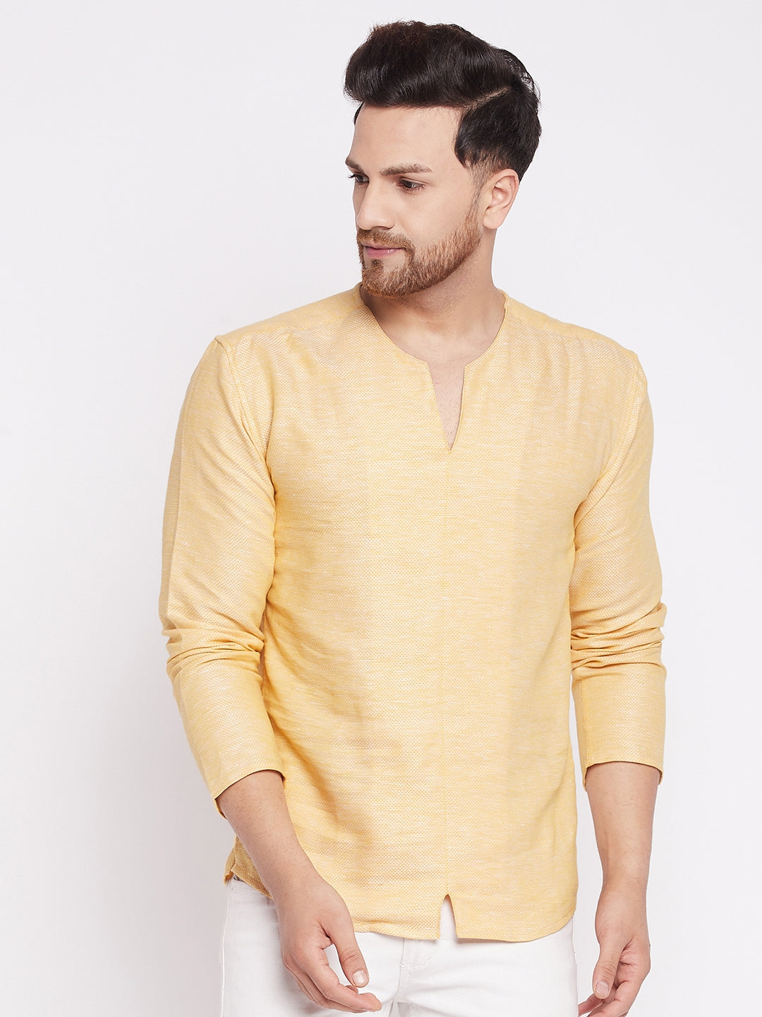 Men's Kurta with Slit Necklin