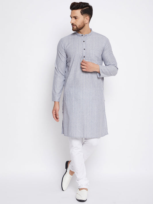 Men's Cotton Woven Design Kurta