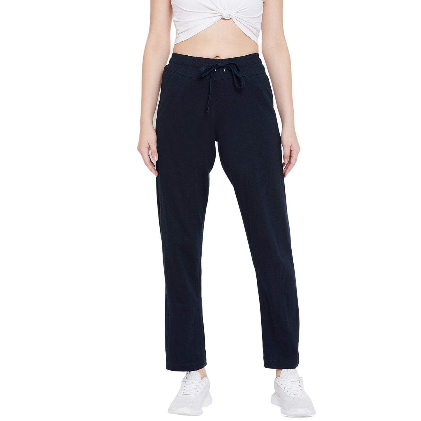 Women's Navy Cotton Track Pan