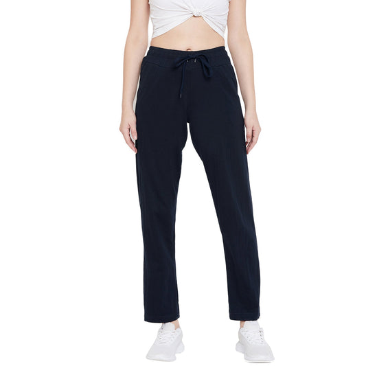 Women's Navy Cotton Track Pan