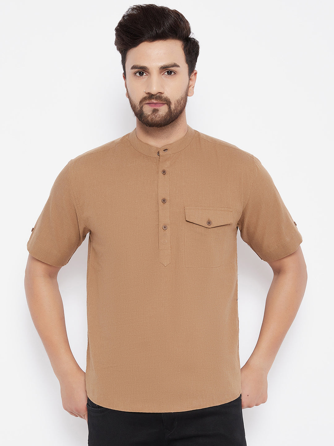 Men's Solid Cotton Kurta