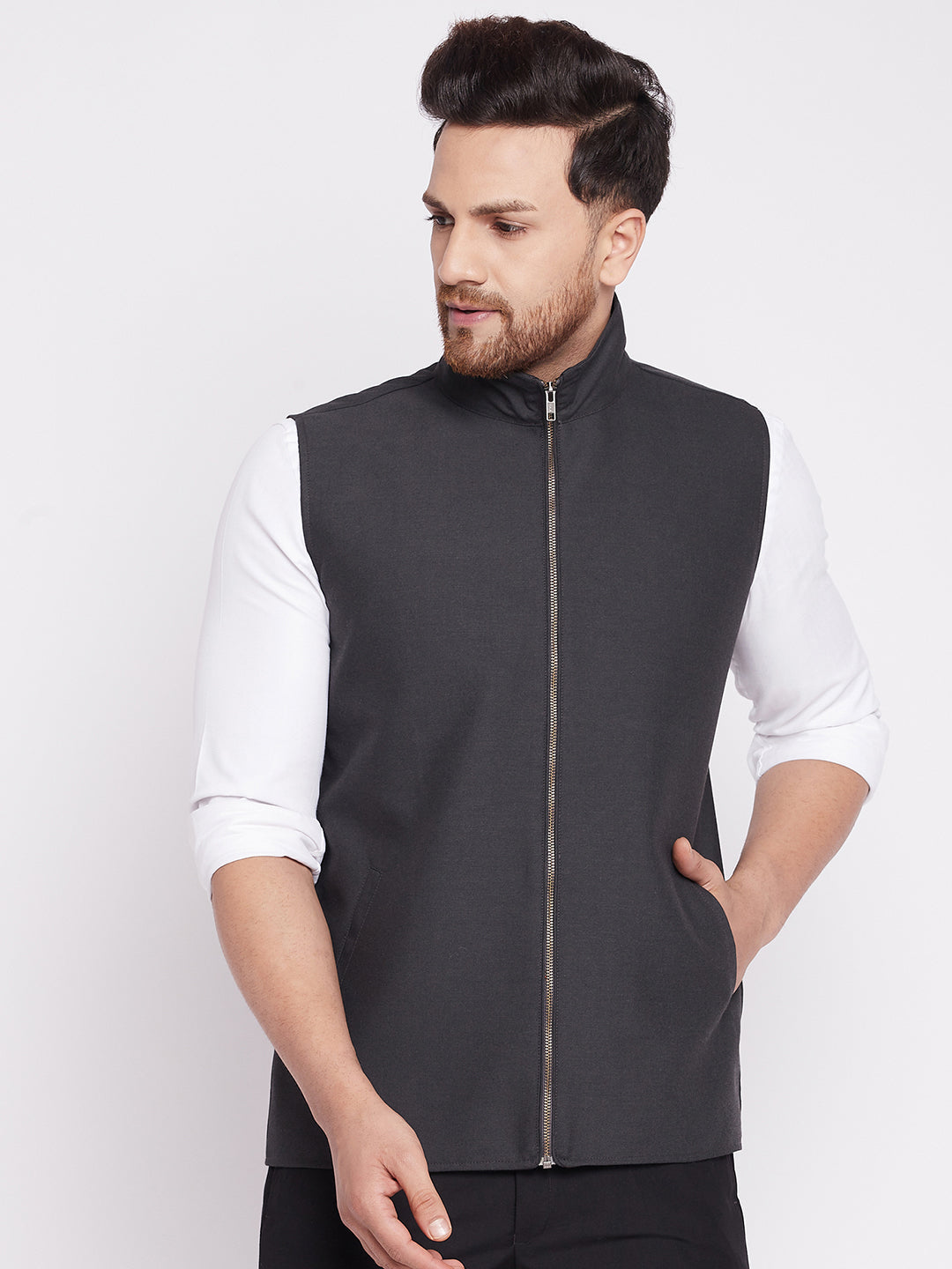 Men's Nehru Jacket With Welt Pocket