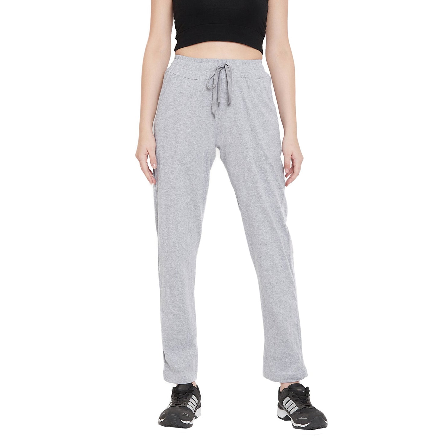 Women's Light Grey Cotton Track Pan