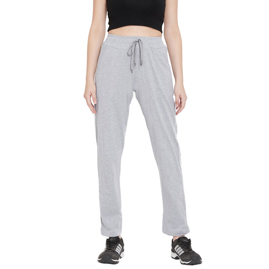 Women's Light Grey Cotton Track Pan