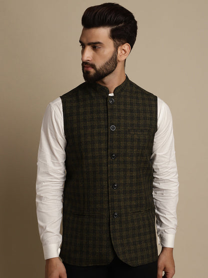 Men's Mandarin Collar Waistcoat