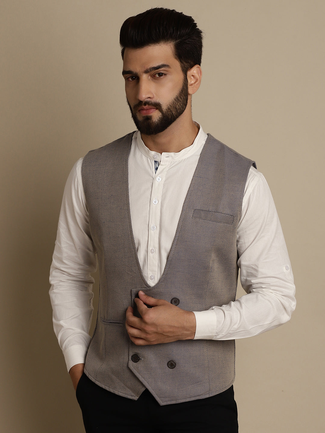Men's Double Breast Waist Coat